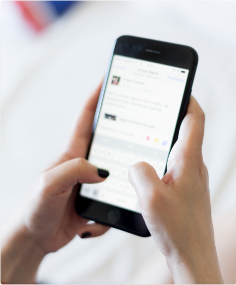 Typing message on phone