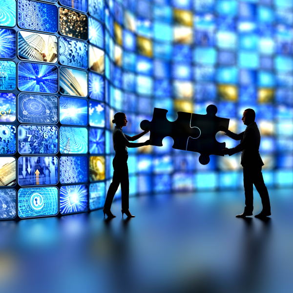 People holding puzzle-pieces