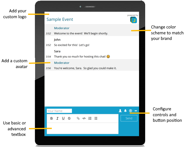 Tablet with product branding options